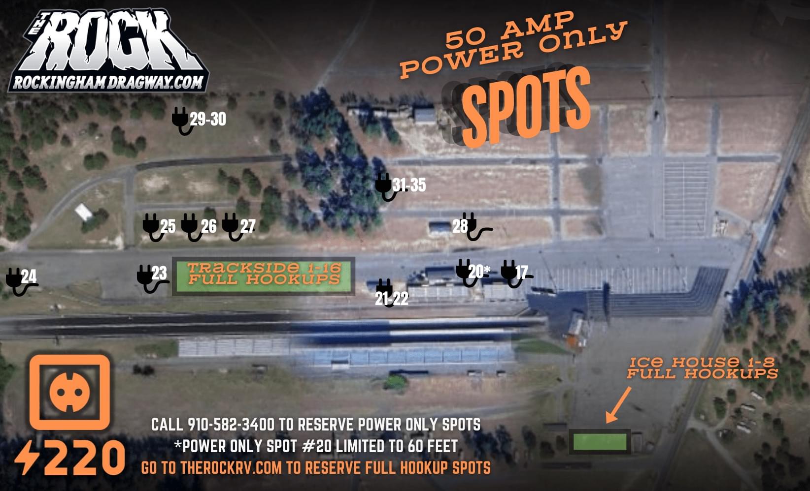 Map of power only spots